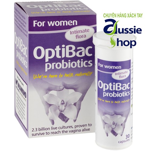 Men vi sinh Optibac cho phụ nữ trị nấm âm đạo, viêm tiết niệu - 30 viên