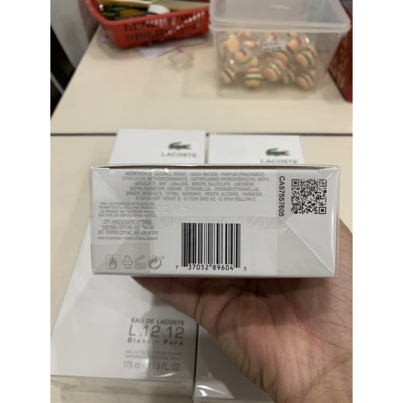 [Mã COSSALE27 giảm 80K đơn 1000K] Nước hoa Lacoste L.12.12 Blanc-Pure 175ml full seal | BigBuy360 - bigbuy360.vn