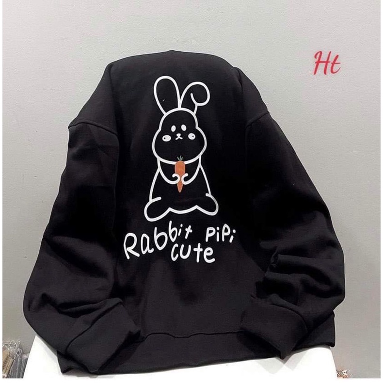 ÁO KHOÁ NỈ COTTON THỎ CUTE HT12