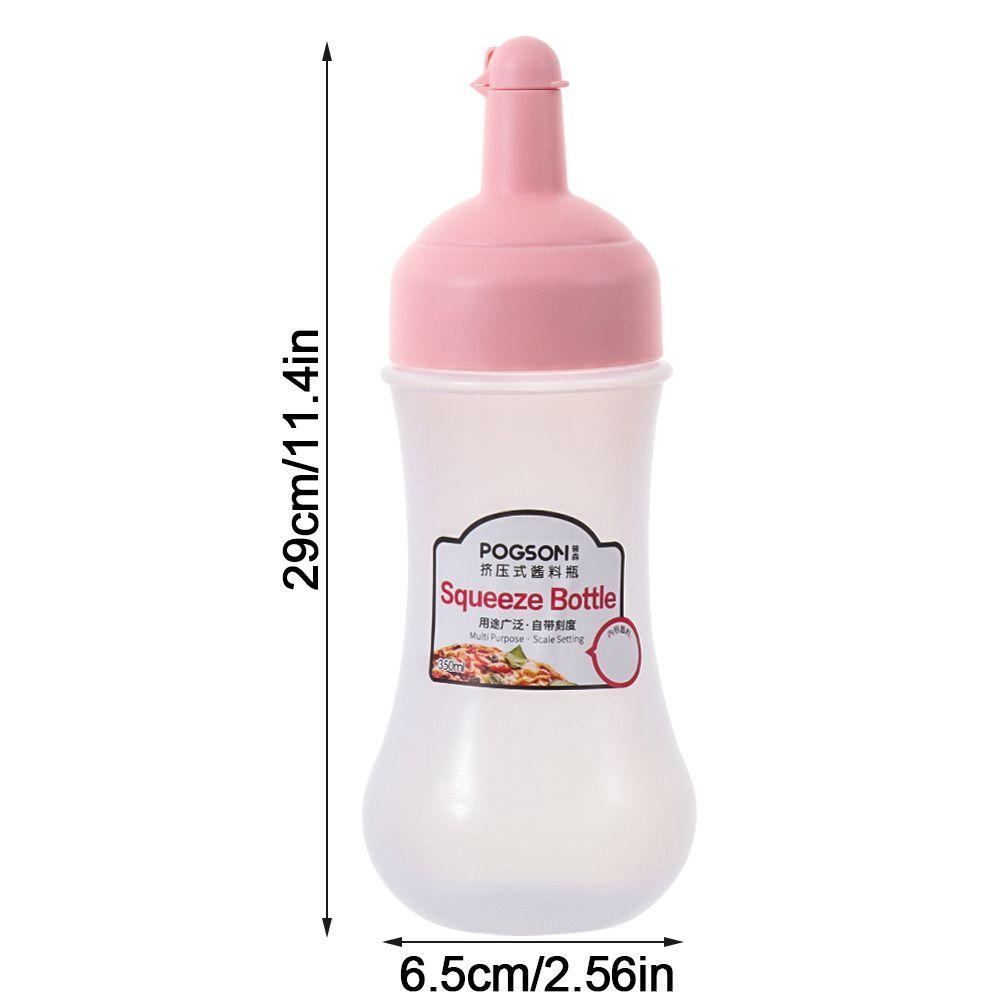 .Chai Đựng Sốt / Giấm Dạng Bóp 350ML Chống Tràn Chống Bụi Trang Trí Bánh Kem