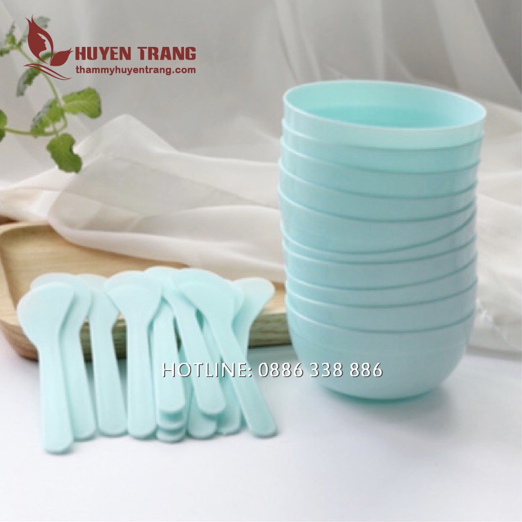 Combo Thìa+Bát Trộn Mặt Nạ Dụng Cụ Làm Đẹp Chăm Sóc Da Mặt - Thẩm Mỹ Huyền Trang