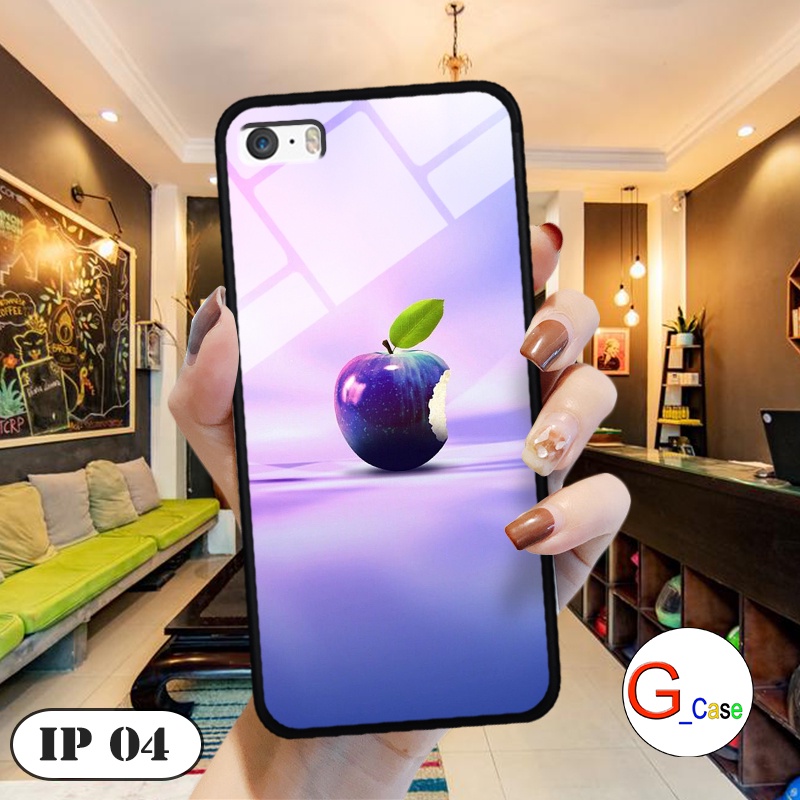 Ốp lưng kính 3D IPhone 5/ 5S/ 5SE