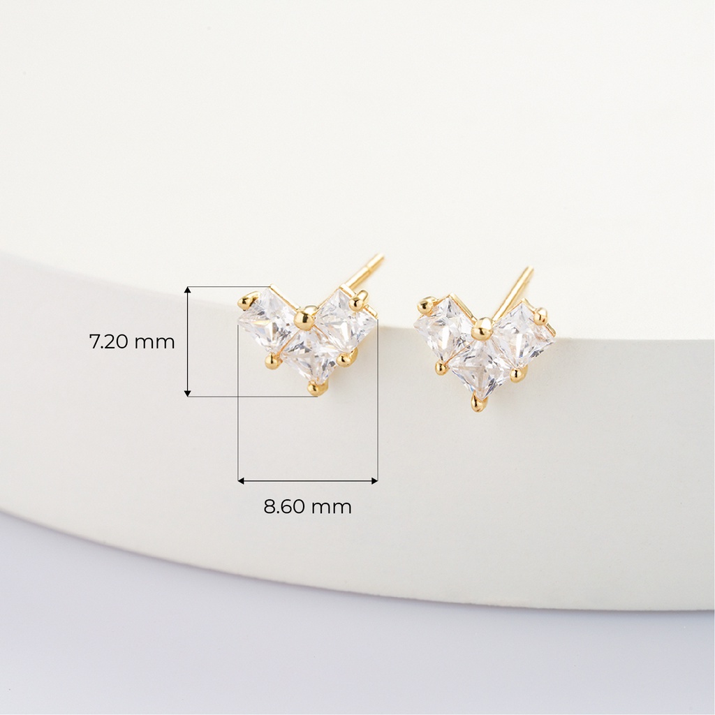 Bông Tai Nữ Vàng 14K BTAM76 Huy Thanh Jewelry