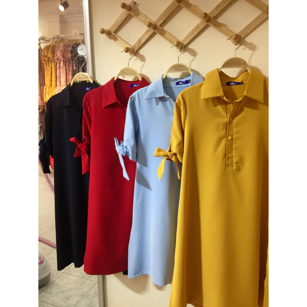 Váy bầu xinh  FREESHIP  Giảm 20K Khi Nhập [NHUN20K] Đầm ĐỎ dáng suông thiết kế 3 size S M L