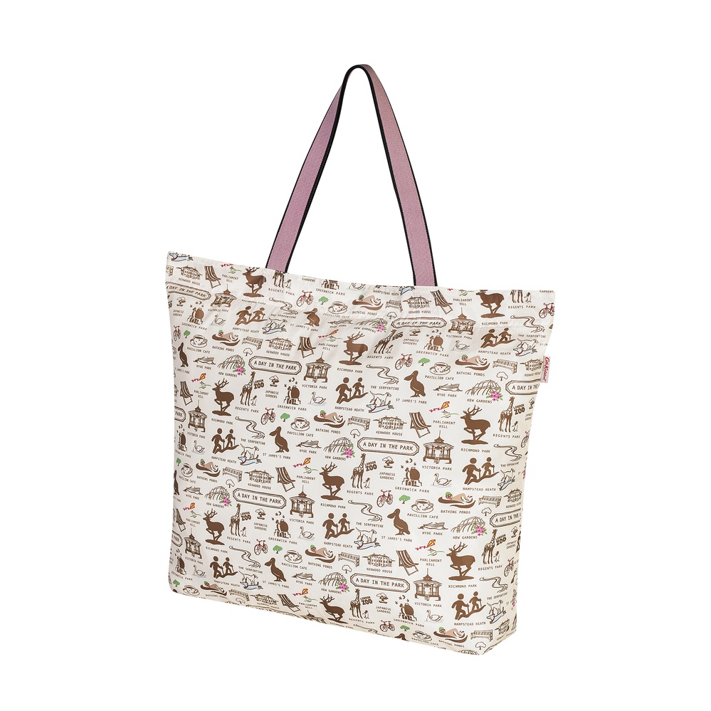 Cath Kidston - Túi Large Foldaway Tote Small London Parks - 984577 - Warm Cream