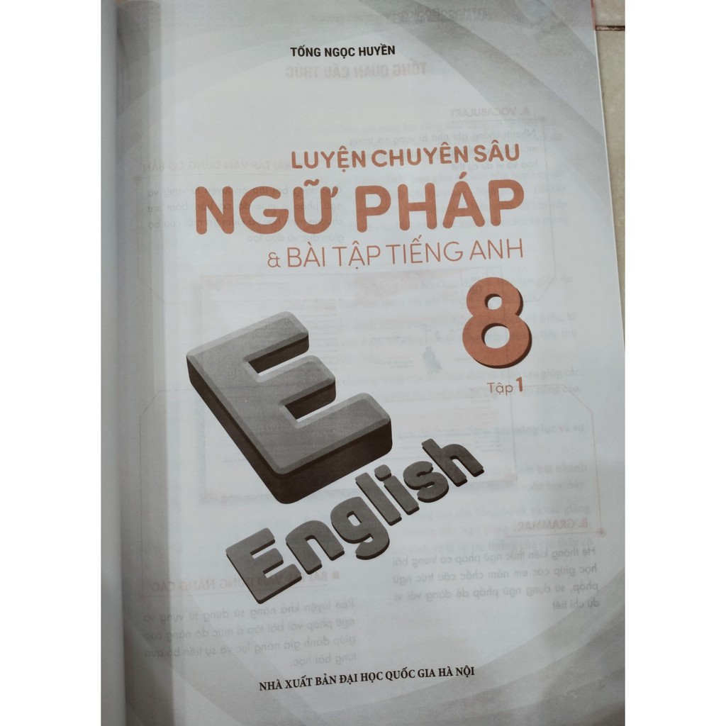 Sách - Luyên chuyên sâu ngữ pháp và bài tập tiếng anh lớp 8 tập 1