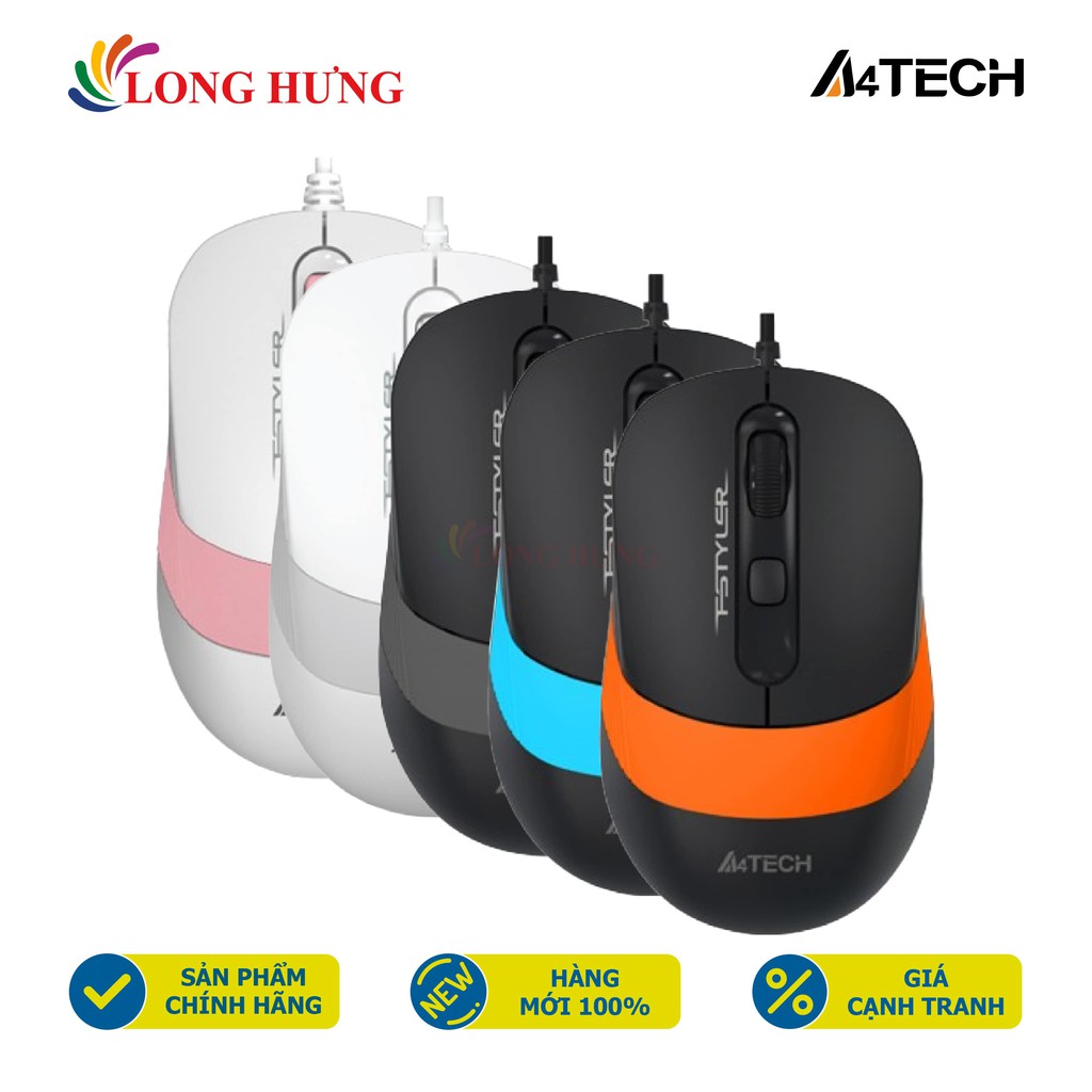 Chuột có dây A4Tech FM10 - Hàng chính hãng - Chất liệu cao cấp Di chuyển linh hoạt 4 nút bấm tiện lợi