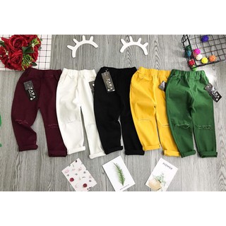 quần kaki rách gối cho bé