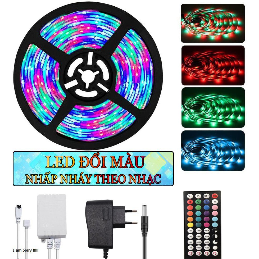 [FULL BỘ NGUỒN] Led Dây Đổi Màu RGB 5m 5050 Có Silicon Chống Nước Led Dây Trang Trí Đổi Nhiều Màu Trang Trí Tủ Nội Thất