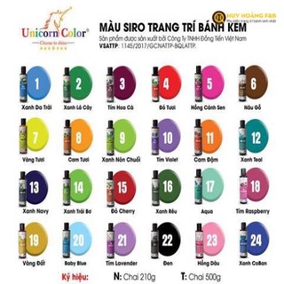 Màu đồng tiến nhỏ 210g đủ 24 màu