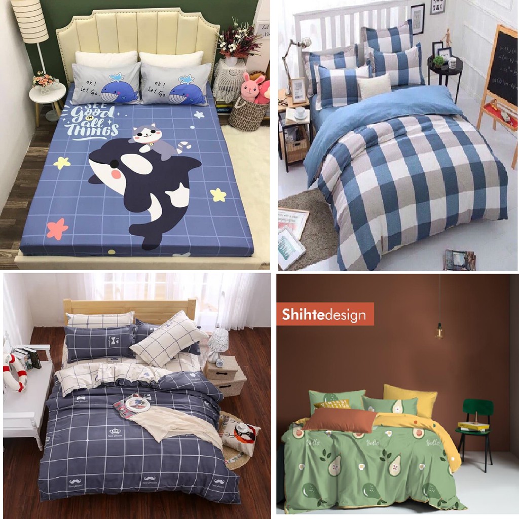 DRAP GIƯỜNG COTTON POLY KHÔNG VỎ GỐI TỪ 1M ĐẾN 1M8- GIAO NGẪU NHIÊN