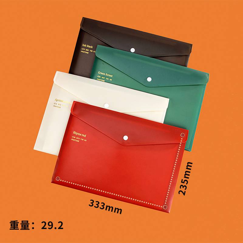 Túi Đựng Tài Liệu Khổ A4 Bằng PP Chống Thấm Nước Sức Chứa Lớn Tiện Dụng Cho Học Sinh / Văn Phòng