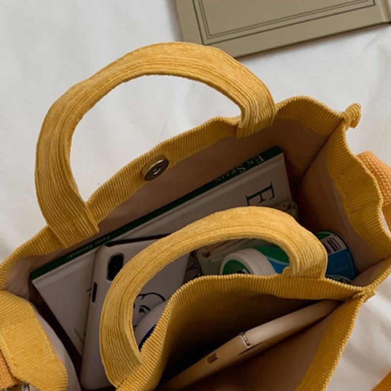 Túi Xách Đeo Vai Chất Liệu Nhung Kẻ Màu Trơn Thiết Kế Mới Cho Nữ