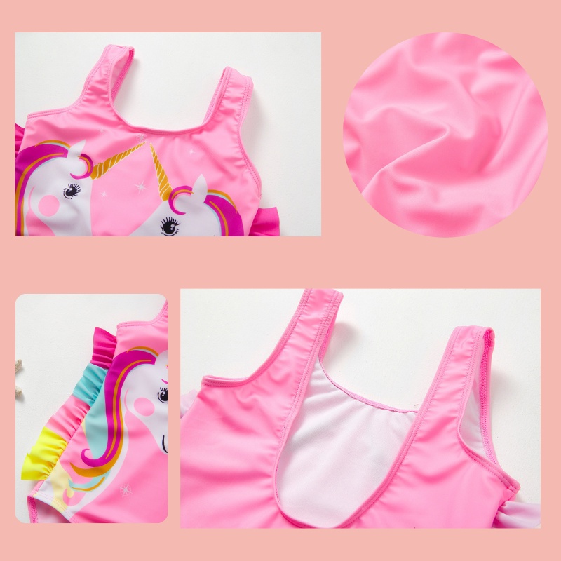 Bikini trẻ em, đồ bơi liền thân bé gái ngựa pony nàng tiên cá chất liệu cao cấp Bắp Ngô Kids size từ 2 đến 10 tuổi