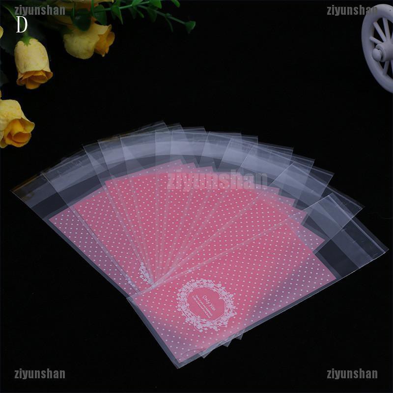 Set 100 Túi Nhựa Mini Tự Dính Đựng Bánh Quy
