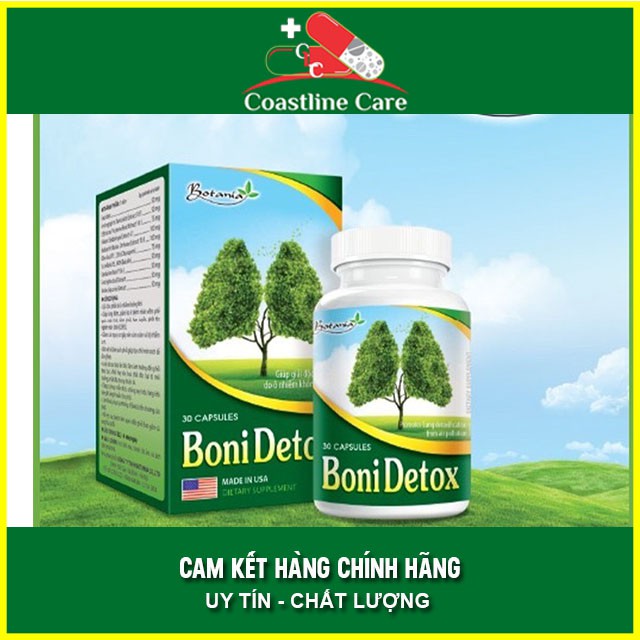 BoniDetox (Hộp 30 viên) - Boni Detox hỗ trợ giải độc phổi và giảm nguy cơ u bướu phổi của Mỹ