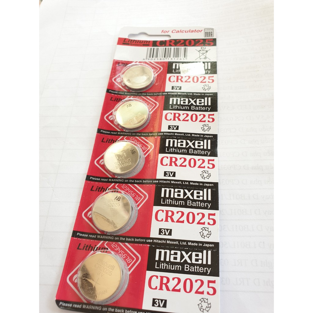 1 Vĩ / 5 Viên Pin Maxell CR2025