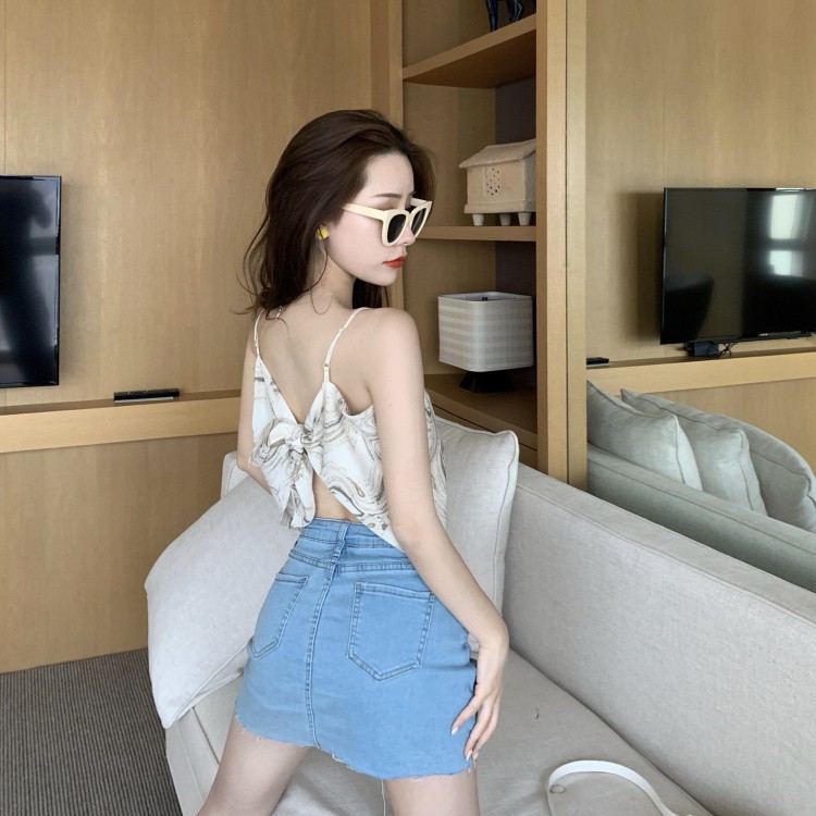 (Có Sẵn) ÁO YẾM LOANG THIẾT KẾ THẮT NƠ SAU LƯNG QUYẾN RŨ PHIÊN BẢN HÀN QUỐC