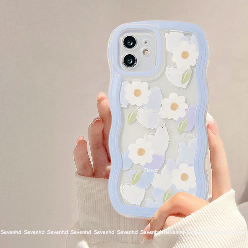 Ốp Điện Thoại Dẻo Họa Tiết Hoa Trắng Đơn Giản Thời Trang Cho iPhone 13 12 11 Pro Max Xs Max Xr X 7 8 6 6s Plus