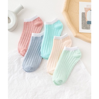Tất nữ cổ ngắn Set 5 đôi nhiều màu - Siêu cute