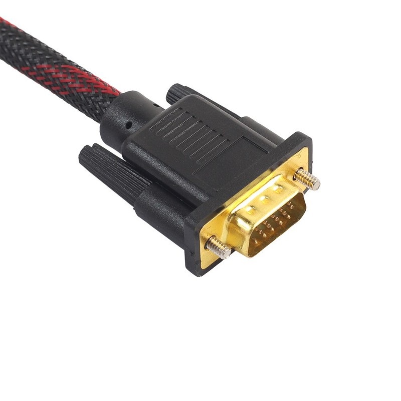 Cáp Chuyển Đổi DVI 24+5 Sang VGA Bọc Lưới Chống Nhiễu Dài 1,5m Đen vạch Đỏ truyền tải tín hiệu cực tốt - Hàng chính hãng