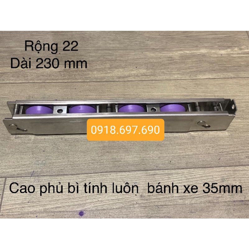 Bánh xe cửa lùa hệ 93 nhôm xingfa cửa quá khổ