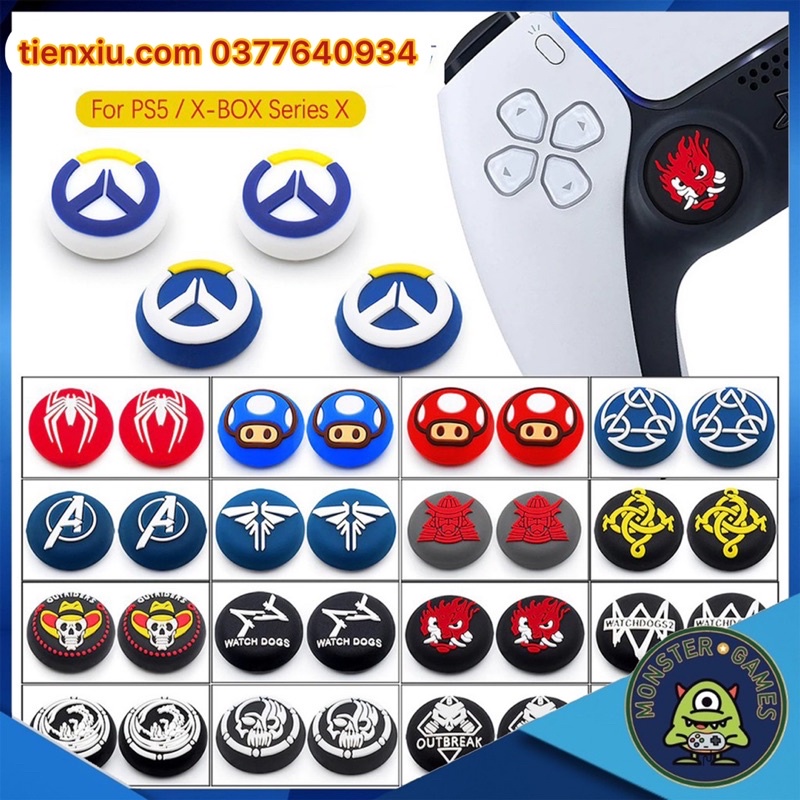 Núm Bọc cần Ps5/Ps4/Ps3/XboxOne/Nintendo Swwitch đủ mầu núm analog tay cầm ps4/ps5/xbox one/ps2/ps3 set 2 cái