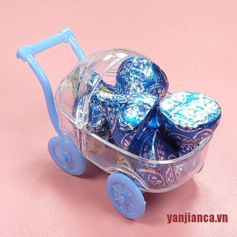 Set 6 hộp đựng kẹo mini thiết kế mô phỏng xe đẩy em bé