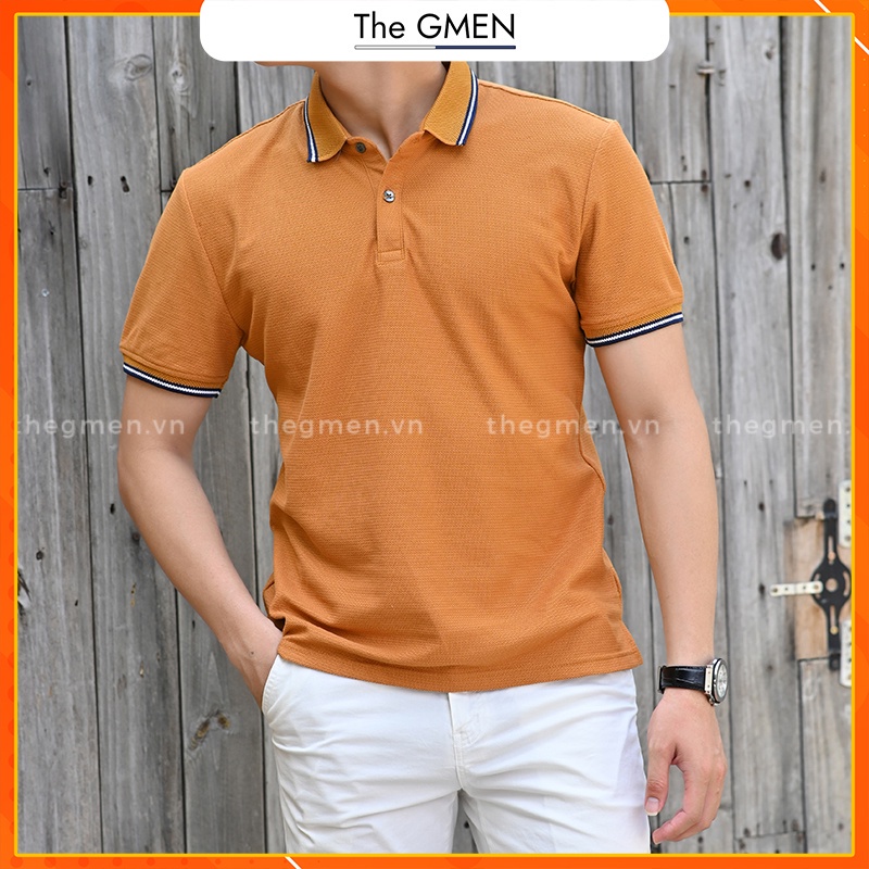 Áo Polo nam The GMEN Active Polo Shirt bề mặt dệt hạt gao, 100% cotton, chuẩn form