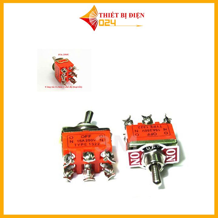 Công Tắc Gạt Đảo Chiều Động Cơ 1322 6 Chân 250VAC-15A