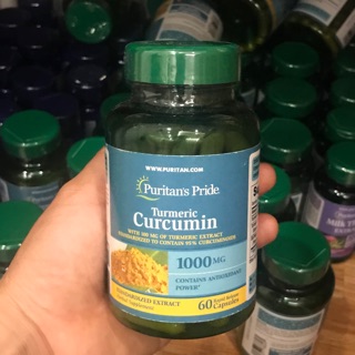 Tinh Chất Nghệ Vàng Puritan's Pride Turmeric Curcumin 1000mg 60viên, 500mg 90viên, 500mg 180viên date 2024
