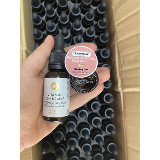 Vitamin D3+K2 MK7 20ml chính hãng Sunday natural nội địa Đức
