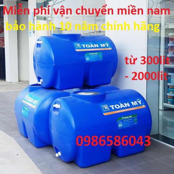 Bồn nước nhựa nằm TOÀN MỸ từ 300lit - 2000lit hàng chính hãng bảo hành 10 năm toàn quốc