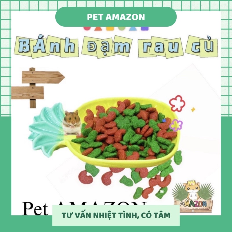 viên đạm rau củ mài răng dành cho hamster