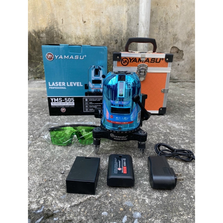 Máy cân bằng laser - YAMASU 505 - TẶNG CHÂN 1M2 + TĂNG KHAY MẠCH PIN TIỂU