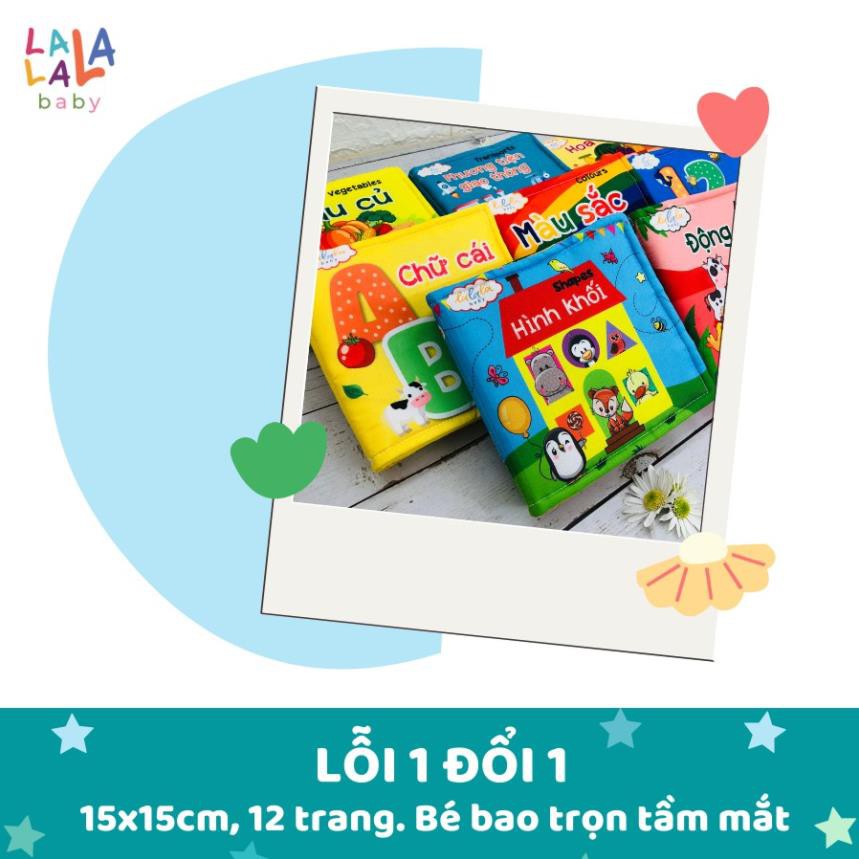 [Chính Hãng] Sách vải Lalala baby, kích thích đa giác quan: My very first book, kích thước 15x15cm 12 trang