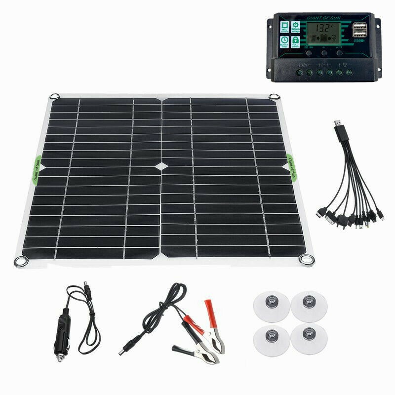 200W Watt Solar Panel Kit 12Volt Battery Charge Controller for Rv Caravan Boat -With 50A Controller