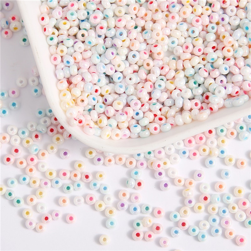 Bộ 660 hạt tràng bằng thủy tinh màu sữa dùng làm đồ trang sức thủ công