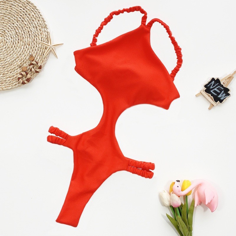 [BKN1128] &lt;ÂU&gt; BODYSUIT ĐỎ CUTOUT QUẦN THONG/LỌT KHE