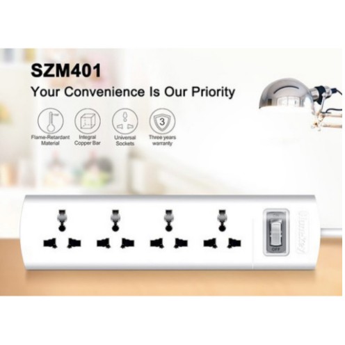 Ổ cắm điện HuntKey SZM401 chống sét - HuntKey SZM401