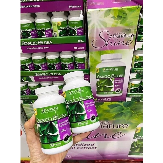 Viên Uống Bổ Não TRUNATURE GINKGO BILOBA 120mg 340 viên - Nhập Mỹ