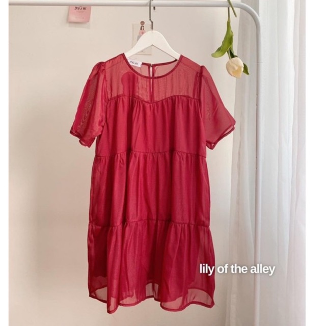 Váy babydoll đầm dáng xòe nhiều tầng vintage xinh | BigBuy360 - bigbuy360.vn