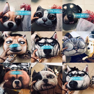 Gối tựa ô tô 3D hình động vật