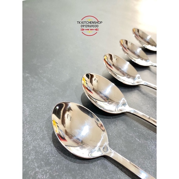Thìa inox ăn bột dài 17x3.3cm, ăn cháo cho trẻ em,thìa inox dập hình con thỏ đáng yêu cho trẻ,thìa inox cán dài ăn cháo