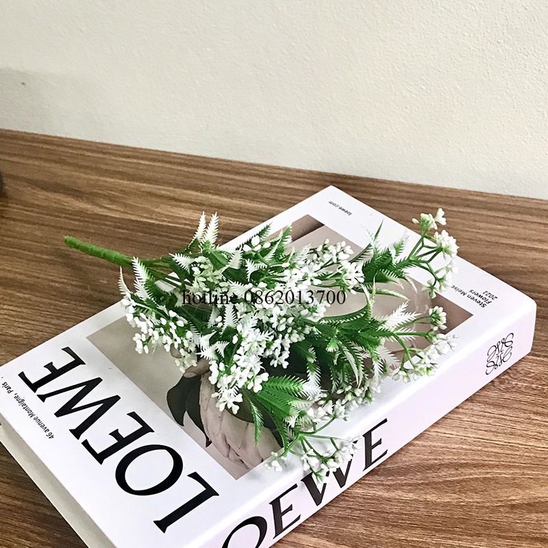 Cành Giả- Cành Điểm Hạt Gạo 32cm 7 Nhánh Nhỏ Nhắn, Xinh Xắn Trang Trí Đơn Giản, Tinh Tế