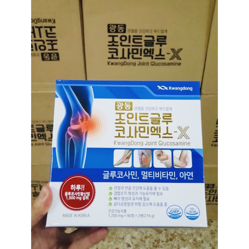 [HÀNG MỚI VỀ] Viên Uống Bổ Khớp Glucosamin KWANGDONG Hàn Quốc, Hộp 90V *1350mg