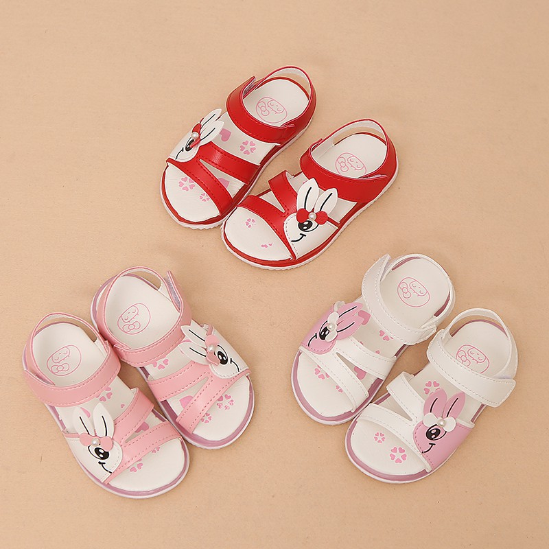 Giày sandals đính hình chú thỏ xinh xắn cho bé