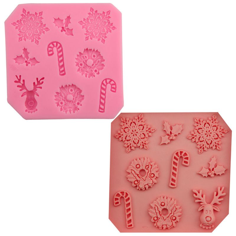 Bộ 3 Khuôn Silicone Làm Bánh Kẹo Hình Chủ Đề Giáng Sinh