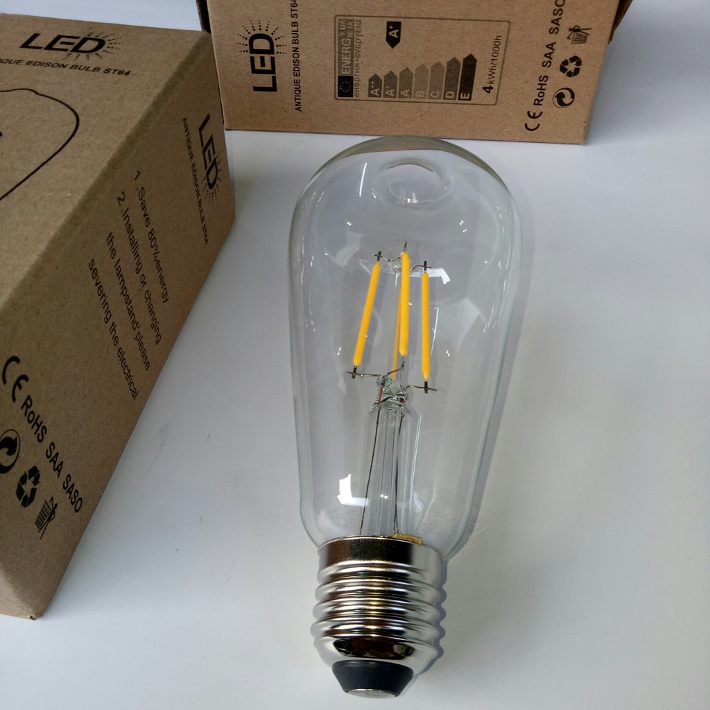 Bóng Đèn Led EDISON ST64-4 Ánh Sáng Vàng 2700k