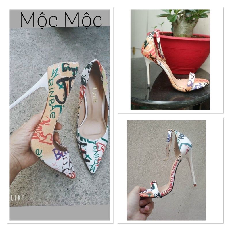 Giày, Sandal cao gót 9cm - 11cm nhiều họa tiết ! Ảnh Thật 100%
